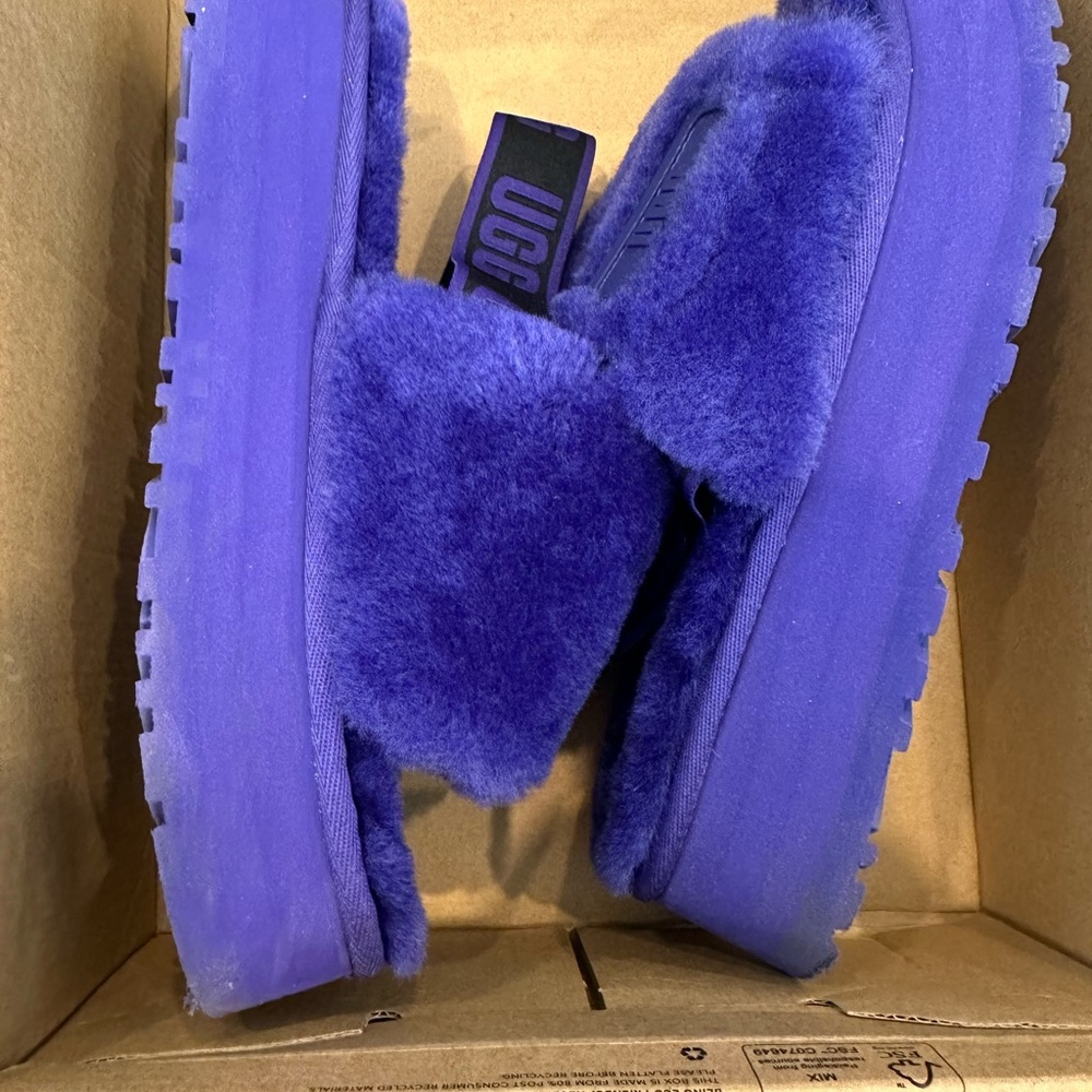 UGG Purple Fluffy Slippers